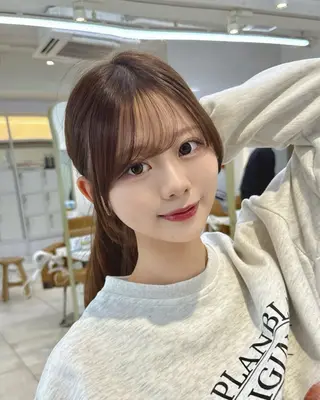 ロング 中顔面短縮 顔まわり新田大翔のヘアスタイル