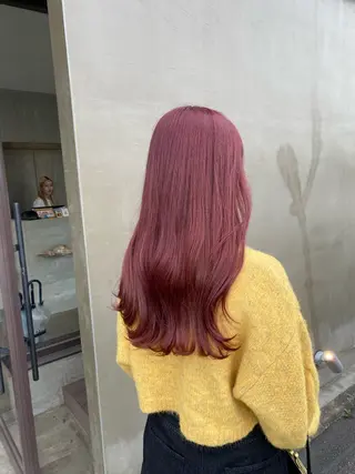 ロング カラー 透明感カラー 天羅のヘアスタイル