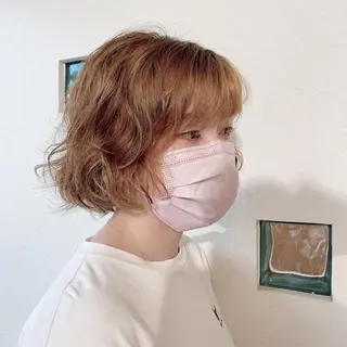 ショート カラー パーマ 三浦 健太郎のヘアスタイル