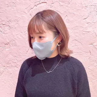 ミディアム ショート/ボブ/ 透明感カラー/ほのかのヘアスタイル