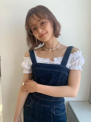 ショート カラー stylist店長 岡本真依のヘアスタイル