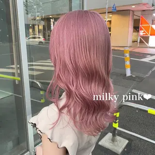 セミロング ブリーチなし暖色 💗AKARI💗のヘアスタイル