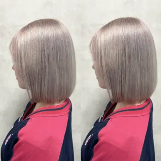 ショート カラー Rin♡透明感ピンク 🎀白肌ラベンダーのヘアスタイル