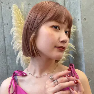 ショート カラー レイヤー/柔らか 透明感カラー/ゆきなのヘアスタイル