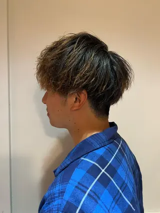 パーマ メンズ 佐々木 隆成のヘアスタイル