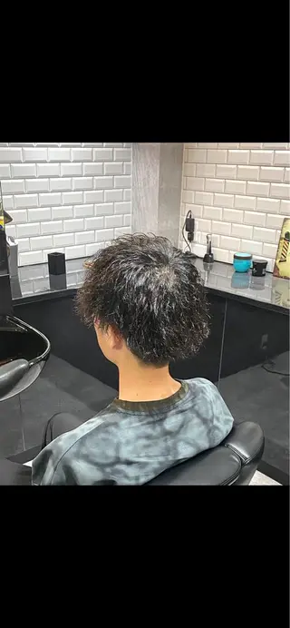 ショート パーマ メンズ 前田賢生 ご新規様はNGのヘアスタイル