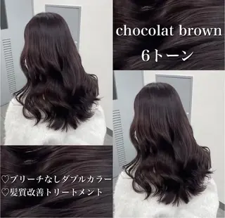 カラー 🤍ブリーチなし ブラウンhimi🤍のヘアスタイル