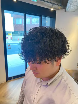 パーマ メンズ 艶カラー/ハイライト /レイヤー中島啓太のヘアスタイル