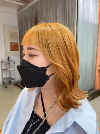 ミディアム カラー ヘアアレンジ 鶴﨑 美優亜のヘアスタイル