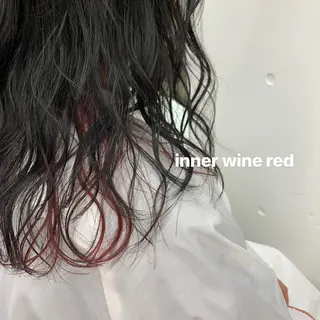 ロング カラー センターパート／マッ シュ／パーマ　あさみのヘアスタイル