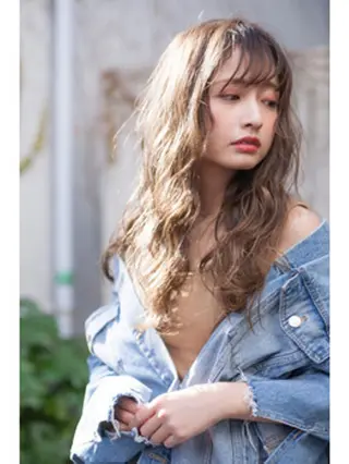 セミロング カラー パーマ ヘアアレンジ メンズ キッズ ネイル マツエク・マツパ ダブルカラー🤍 髪質改善／原島のヘアスタイル