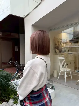 ミディアム 新井 美優のヘアスタイル