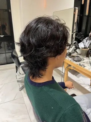 ショート パーマ メンズ ナミ🩶暗髪/暖色 ❤️/透明感/縮毛のヘアスタイル