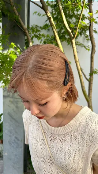 ショート カラー じゅわっと暖色カラー 🍊Moemiのヘアスタイル
