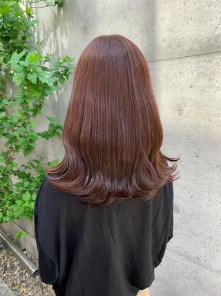 ミディアム ミオ💎ショート 透ける暗髪のヘアスタイル