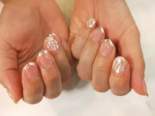 ネイル はばすみれ🎀ﾈｲﾙ 光ﾌｪｲｼｬﾙ ﾍｱのネイルデザイン