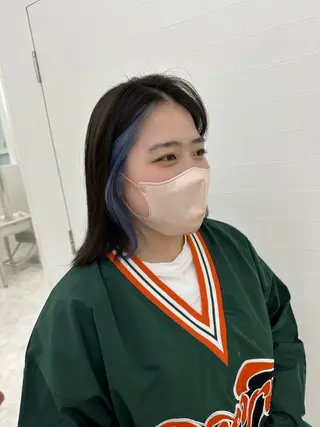 ミディアム カラー 中川 茜里のヘアスタイル