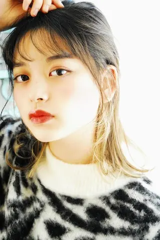 ミディアム カラー パーマ ヘアアレンジ メンズ 表参道Lise おおいしおりのヘアスタイル