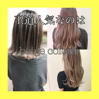 セミロング カラー ケアブリーチ /髪質 改善/古橋圭史郎のヘアスタイル