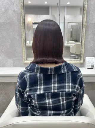 ミディアム カラー 韓国ヘアケアブリーチ 莉奈のヘアスタイル