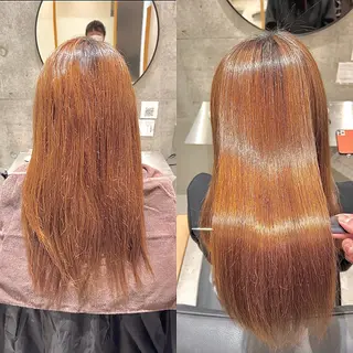 ロング パーマ どんな髪も綺麗に✨ 髪質改善×縮毛矯正のヘアスタイル