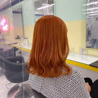 セミロング カラー ヘアアレンジ mai🍑暖色カラー /レイヤー💖のヘアスタイル