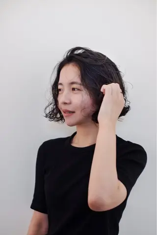 ショート パーマ 大石 沙季のヘアスタイル