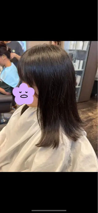 セミロング ふくもと ゆうこのヘアスタイル