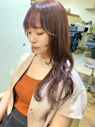 ロング カラー 竹内 柚子のヘアスタイル