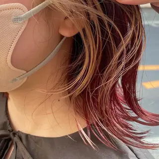 ミディアム カラー shiga mariaのヘアスタイル