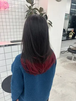 セミロング カラー ヘアアレンジ 夕羽夢🍓矢場/ JILLSTUDIOのヘアスタイル