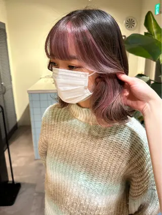 ロング カラー HANAME 原宿美容室のヘアスタイル