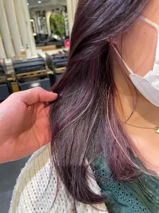 セミロング カラー 🌈モテるベージュ カラー💕成島 宙のヘアスタイル