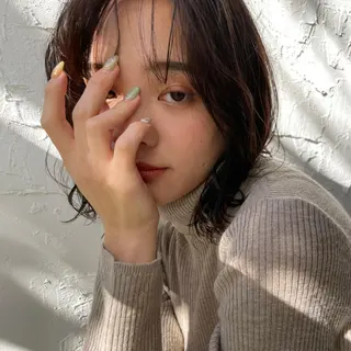 ミディアム カラー 透明感カラー/京橋/ reikoのヘアスタイル