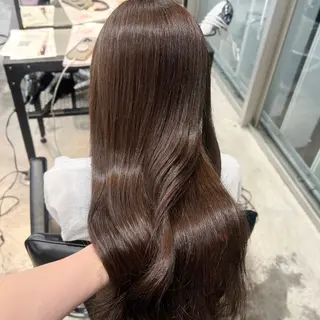 ロング カラー うる艶カラー /縮毛矯正✨レオンのヘアスタイル