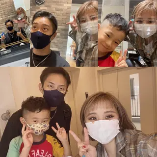 ショート カラー メンズ キッズ ✂︎ショート、ボブ、 レイヤー🩵YUMIのヘアスタイル