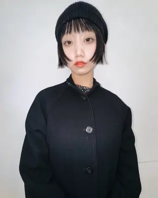 ショート スパイラルパーマ/デ ザインカット/アミのヘアスタイル