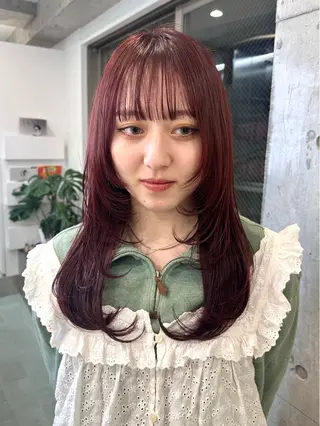 ロング ミルクティーベージュ レイヤー/あげは🎀のヘアスタイル