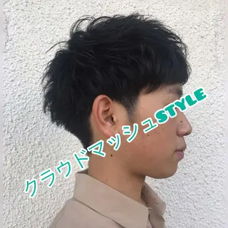 ショート カラー パーマ メンズ ニュアンスパーマ/ レイヤー/茶屋町のヘアスタイル