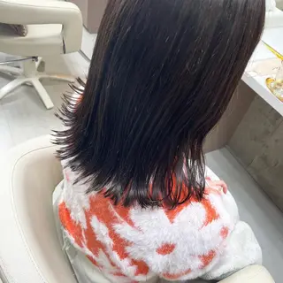 セミロング カラー 坂本 沙也加のヘアスタイル