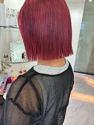 ショート カラー SAYAKA 🍒／ボブ／暖色のヘアスタイル