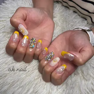 セミロング ネイル ak nail .のネイルデザイン