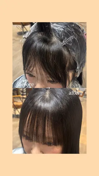 セミロング Maki /透明感カラーのヘアスタイル