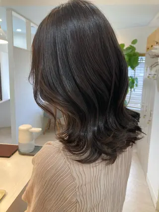 ミディアム カラー 韓国風⭐️くびれヘア 🍀高津かえでのヘアスタイル