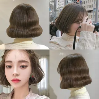 ショート カラー ヘアアレンジ 柔らか垢抜けｶﾗｰと ｶｯﾄ🫧ASUKAのヘアスタイル