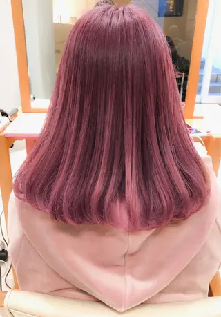 セミロング カラー Days 透明感カラーのヘアスタイル