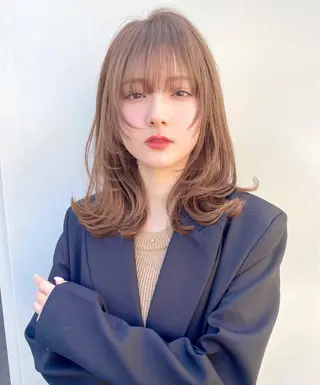 ミディアム カラー 似合わせレイヤー 🇰🇷荒木洋文のヘアスタイル