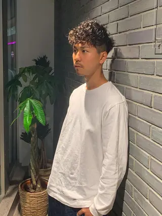 ミディアム パーマ メンズ 【川西能勢口駅1分】 木村　翔乃佑のヘアスタイル