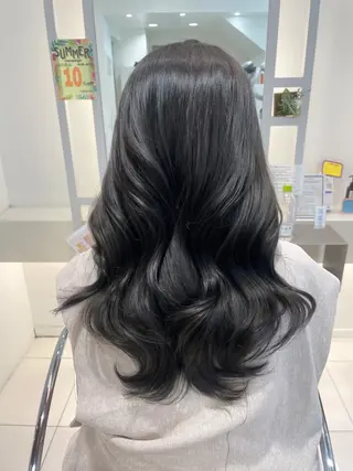 セミロング カラー BiBi 武田 あやのヘアスタイル