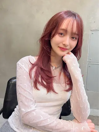 ミディアム 美髪矯正 透明感 カラー⭐️ユウキのヘアスタイル